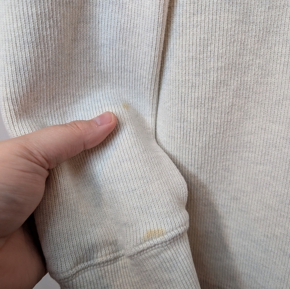 Vintage Henley Cream Yosemite Embroidered Hiking Crew Neck Top Mens XL - Picture 10 of 11